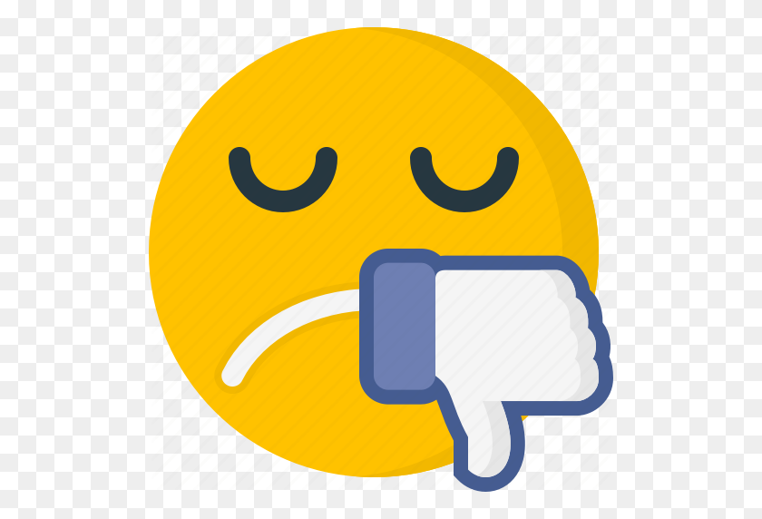 512x512 Disappointed Face, Disapproval, Dislike, Emoticon, Face, Thumbs - Thumbs Down Emoji PNG