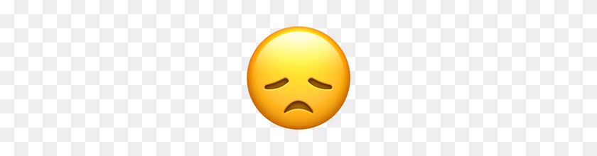 160x160 Disappointed Face Emoji On Apple Ios - Apple Emoji PNG