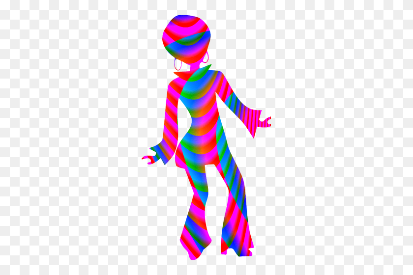 263x500 Disco Girl Silhouette - Disco Clipart