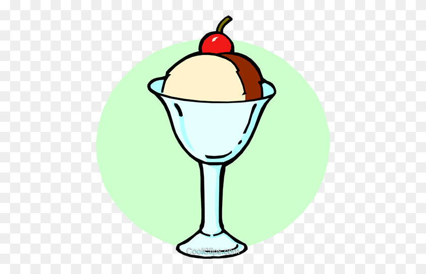462x480 Dish Of Cream Royalty Free Vector Clip Art Illustration - Frozen Yogurt Clipart