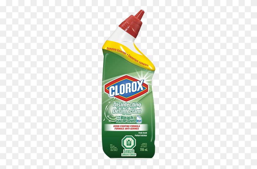 176x492 Disinfecting Toilet Bowl Cleaner With Bleach - Clorox Bleach PNG