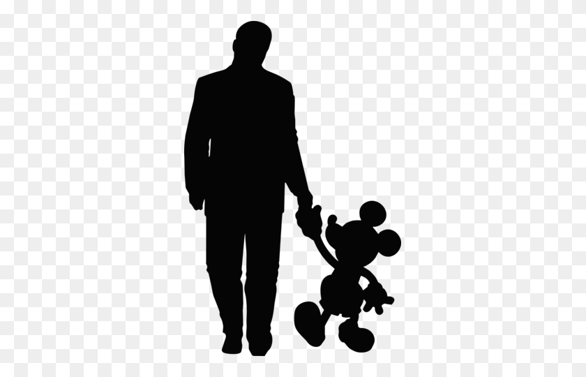 311x480 Disney - Mickey Mouse Silhouette PNG