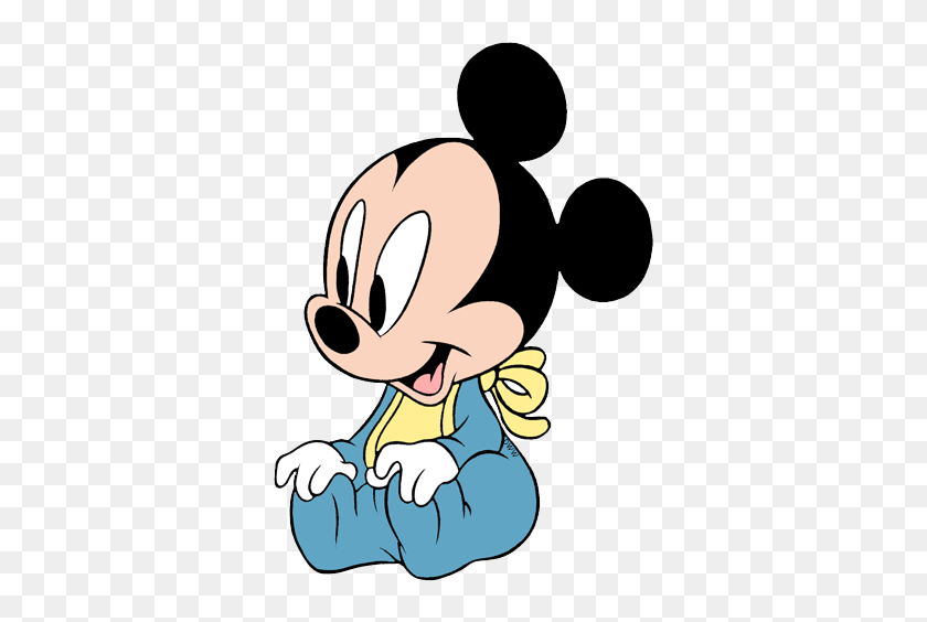 353x504 Disney Baby Mickey - Cloth Diaper Clipart