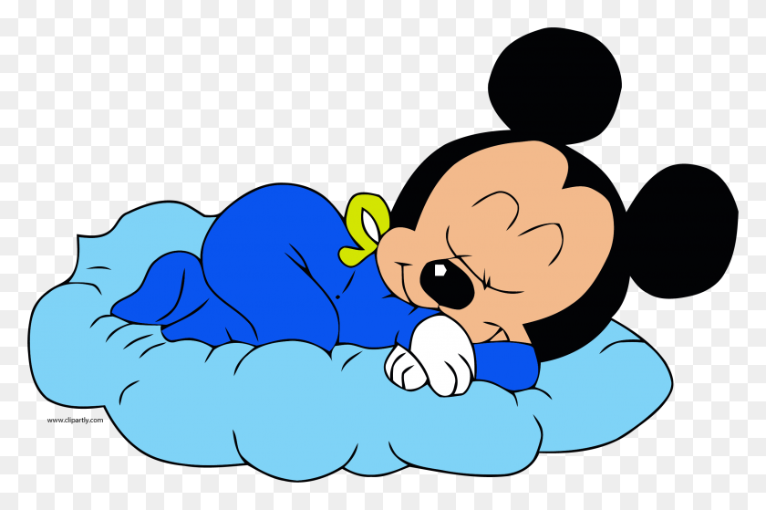 2455x1571 Disney Baby Mickey Sleeping Clipart Png - Sleep PNG