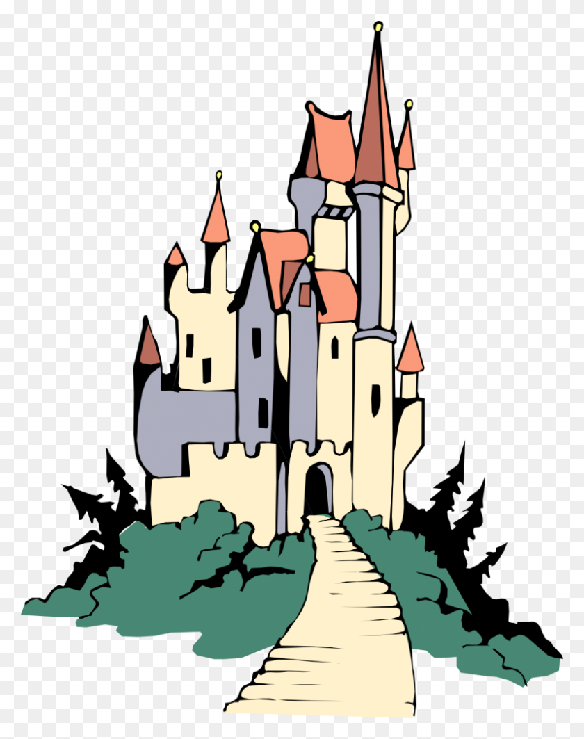 796x1024 Disney Castle Clipart - Disney School Clipart