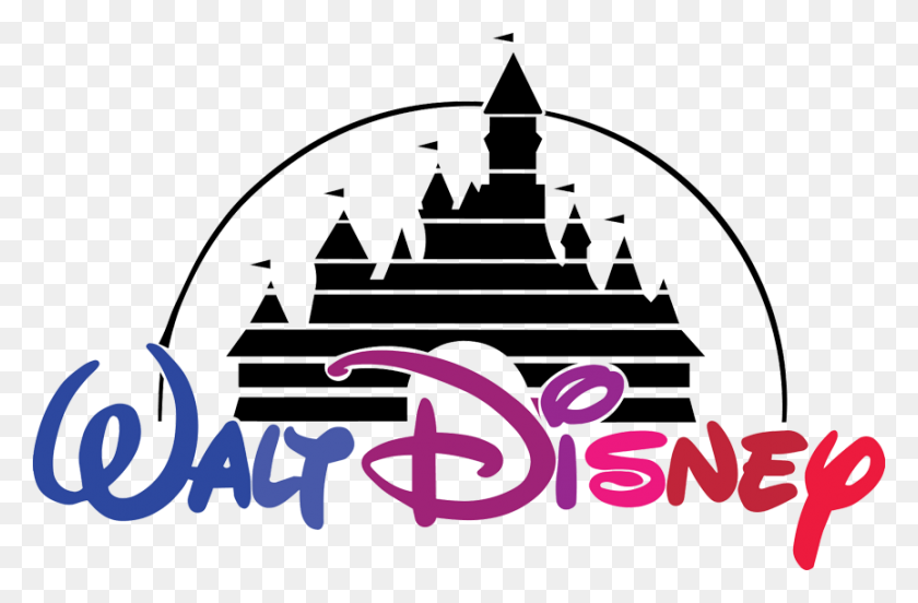 864x546 Castillo De Disney Clipart En Blanco Y Negro De Disney Amor - Disney Logo Clipart
