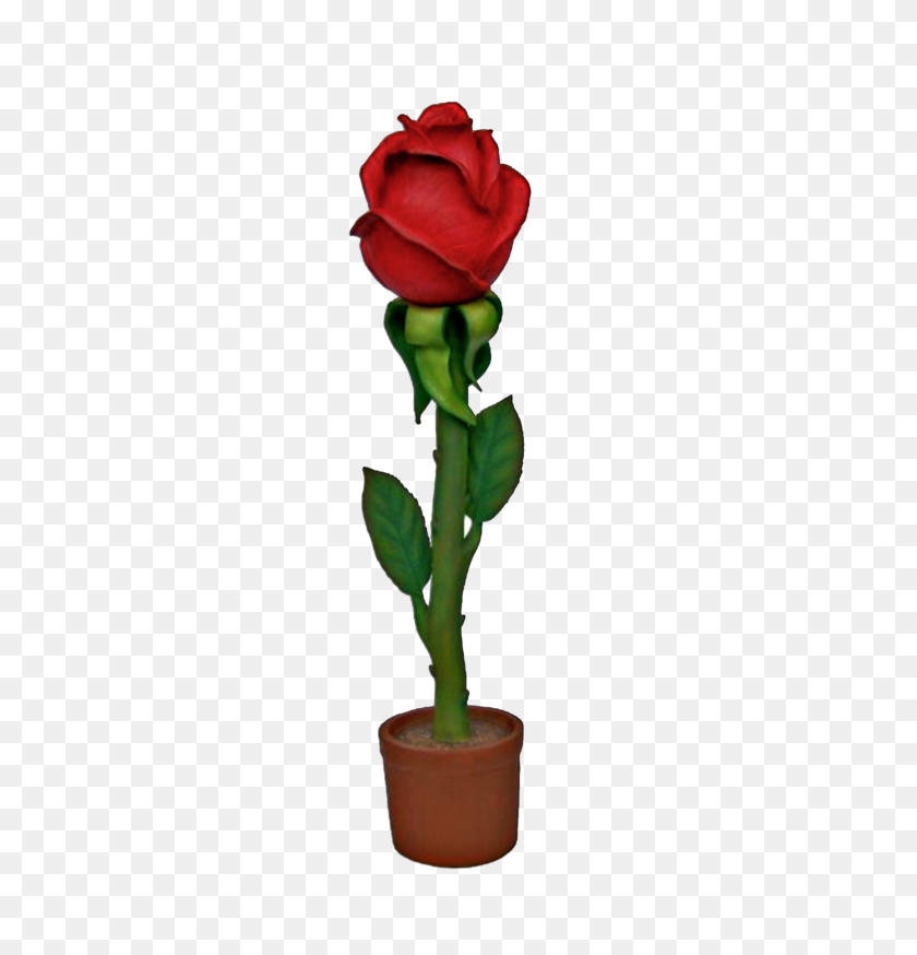 620x814 Disney Characters Props - Beauty And The Beast Rose PNG