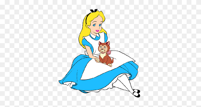 381x386 Disney Clipart Alice - Alice And Wonderland Clip Art