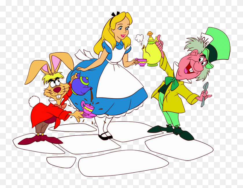 877x664 Disney Clipart Alice In Wonderland - Kid Yelling Clipart