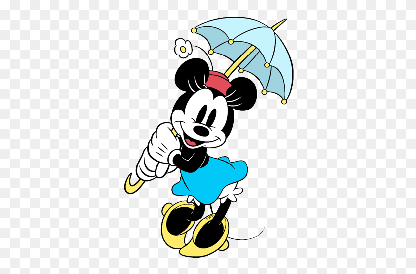 350x493 Disney Daisy Umbrella Clipart - Daisy Clipart Black And White