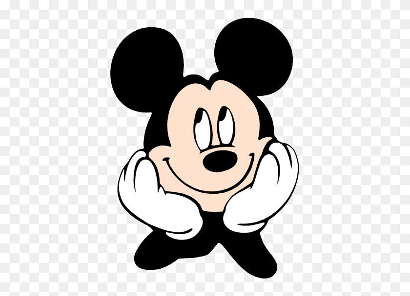 395x548 Disney Pintura En Tela - Mickey Mouse Face Clipart