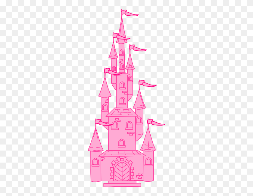 258x591 Disney Princess Castle Clipart - Disney Princess Clipart Black And White