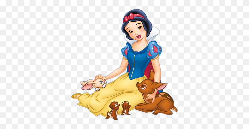 360x376 Disney Princesses Clipart Blancanieves - Disney Princess Clipart Blanco Y Negro