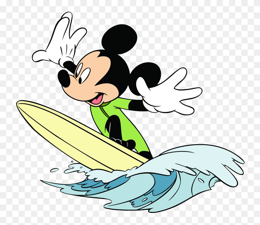 764x666 Disney Summertime Clipart Disney Clip - Tabla De Surf Clipart