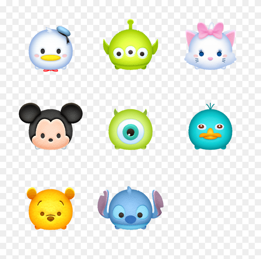 772x772 Disney Tsum Tsum Characters - Disney Characters PNG