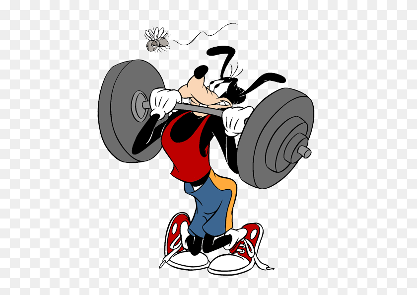 450x534 Disney's Goofy Clip Art Disney Clip Art Galore Goofaholic - Weight Lifting Clipart