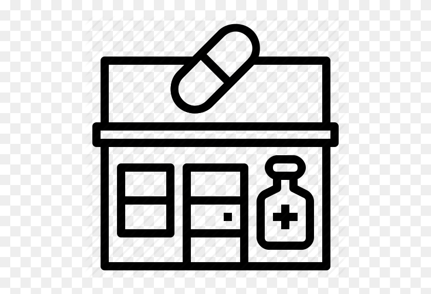 512x512 Dispensario, Droguería, Medicina, Farmacia, Tienda, Icono De Tableta - Clipart De Farmacia
