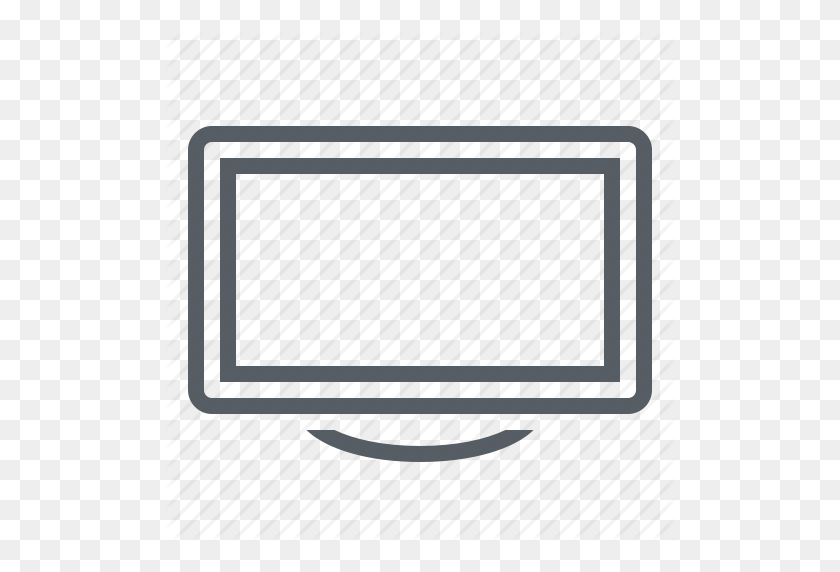 512x512 Display, Media, Screen, Television, Tv, Widescreen Icon - Widescreen PNG