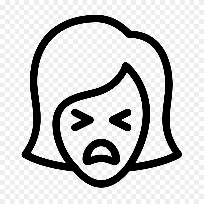 1600x1600 Distressed Woman Icon - Distressed PNG