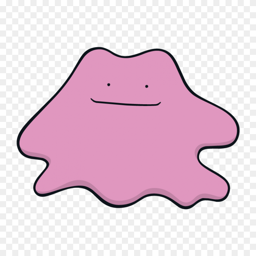 800x800 Ditto Pokemon Character Vector Art Free Vector Silhouette - Ditto PNG