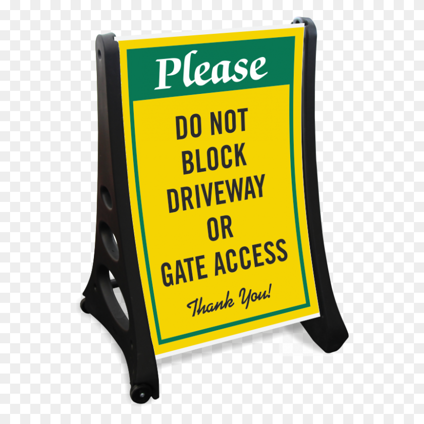 800x800 Do Not Block Driveway Signs That Work! - Driveway Clipart