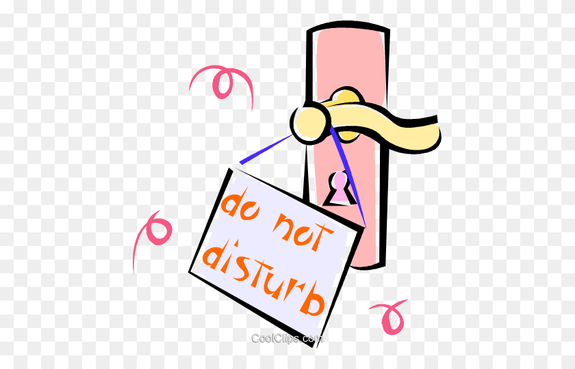 Do Not Disturb Sign Royalty Free Vector Clip Art Illustration - Not Clipart