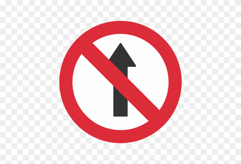 512x512 Do Not Enter, No Straight, Prohibit, Straight Prohibit, Traffic - Do Not Enter PNG