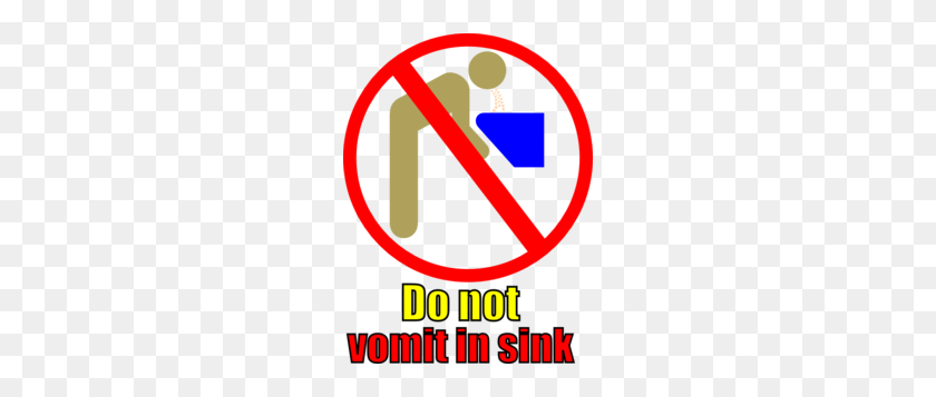 224x297 Do Not Vomit In Sink Clip Art - Puke Clipart
