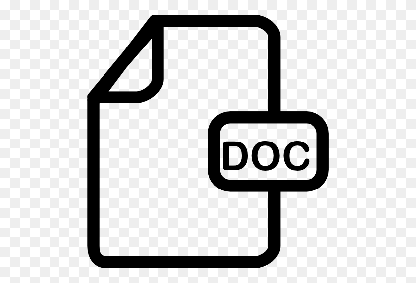 512x512 Doc, Filetype, Content Icon Free Of Filetype And Content Assets Icons - PNG To Doc