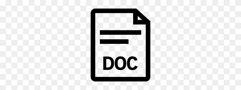 256x256 Doc Icon Outline - PNG To Doc