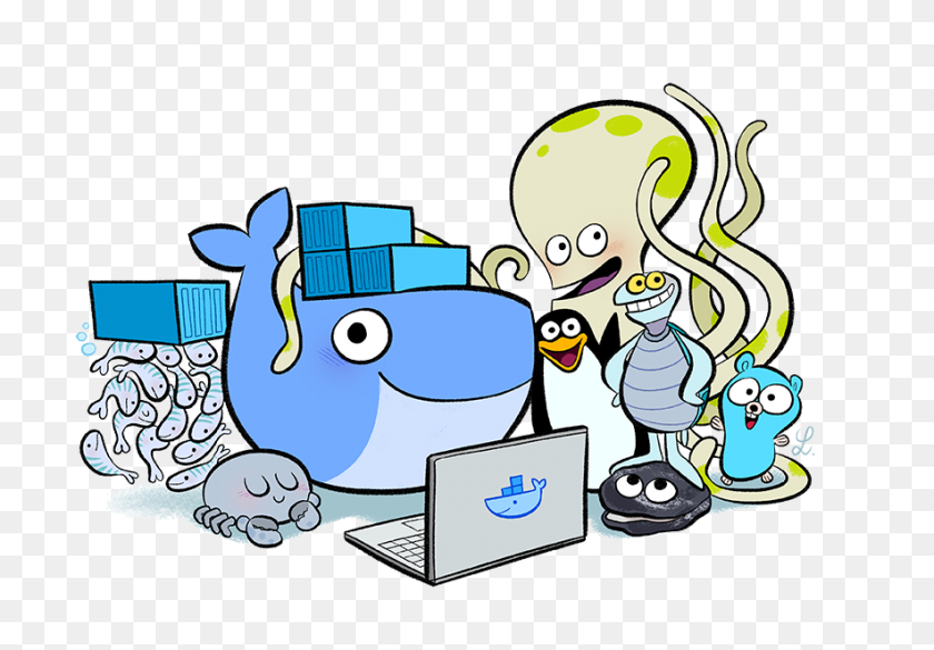 884x595 Docker Tutorial Containers, Vms, And Docker For Beginners - Segregation Clipart