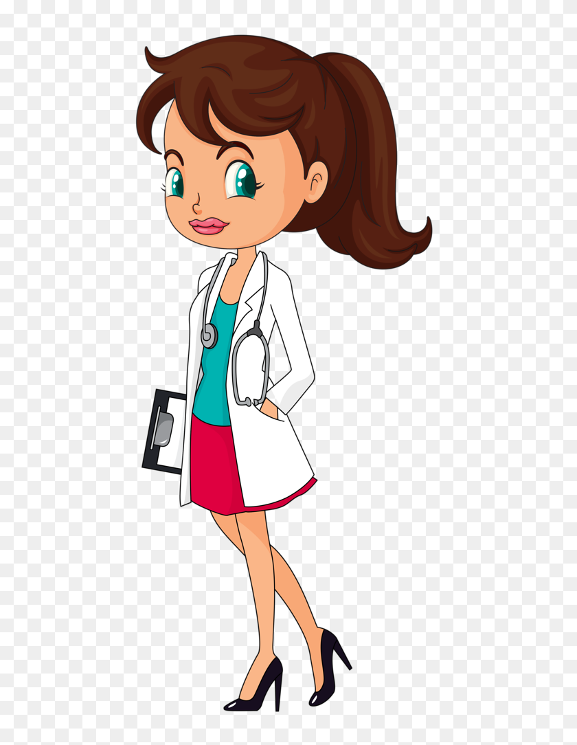 488x1024 Doctor And Dentist Medical - Doctor Clipart Black And White