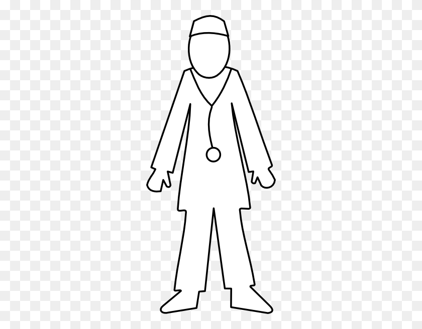 258x596 Doctor Clip Art - Doctor Black And White Clipart