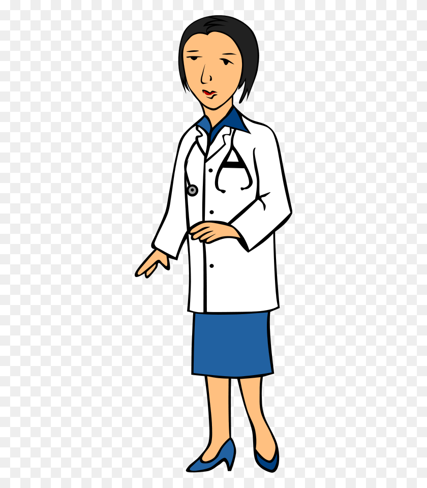 310x900 Doctor Clipart Blanco Y Negro - Doctor Clipart