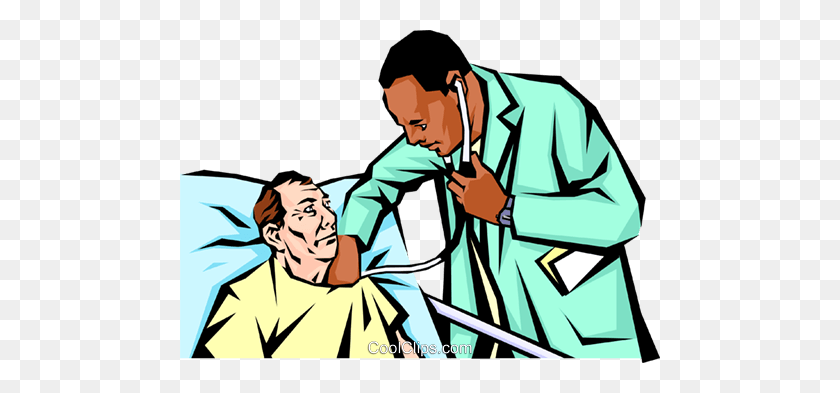 480x333 Doctor Examining An Old Man Royalty Free Vector Clip Art - Old Man Clipart