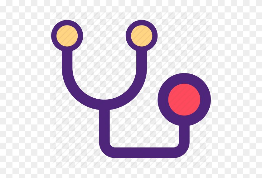 512x512 Doctor, Heal, Health, Hospital, Medical, Stethoscope Icon - Stethoscope With Heart Clipart