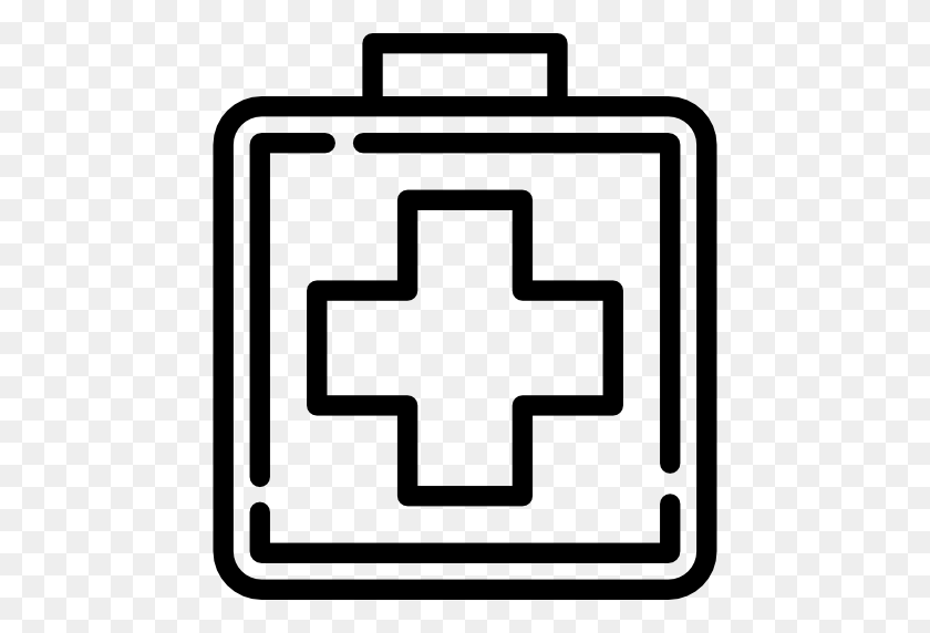 512x512 Médico, Médico, Hospital, Botiquín De Primeros Auxilios, Atención Médica, Atención Médica - Hospital Clipart En Blanco Y Negro