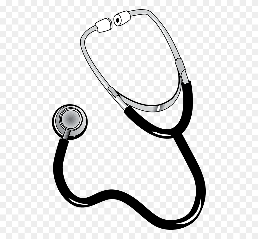 501x720 Doctor Using Stethoscope Clipart - Doctor Bag Clipart