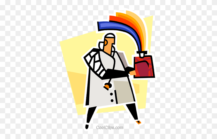 379x480 Doctor With Plasma Bottle, The Gift Of Li Royalty Free Vector Clip - Plasma Clipart