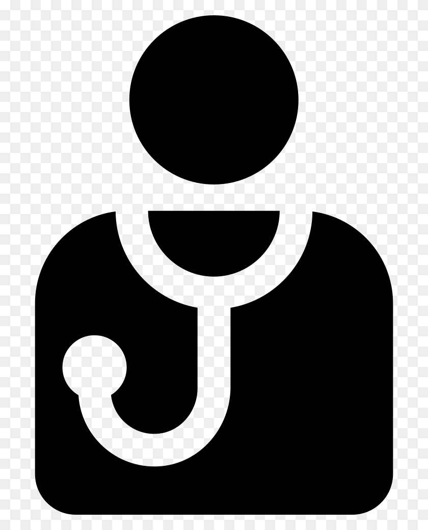 704x980 Doctor With Stethoscope Png Icon Free Download - Doctor Icon PNG