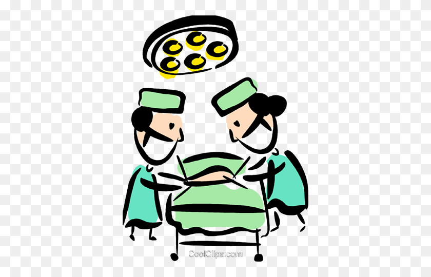 362x480 Doctors In Surgery Royalty Free Vector Clip Art Illustration - Surgery Clip Art