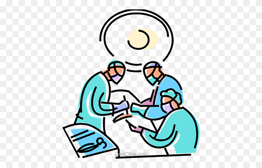 440x480 Doctores En Cirugía Libre De Regalías Vector Clipart Ilustración - Doctor Clipart Transparente