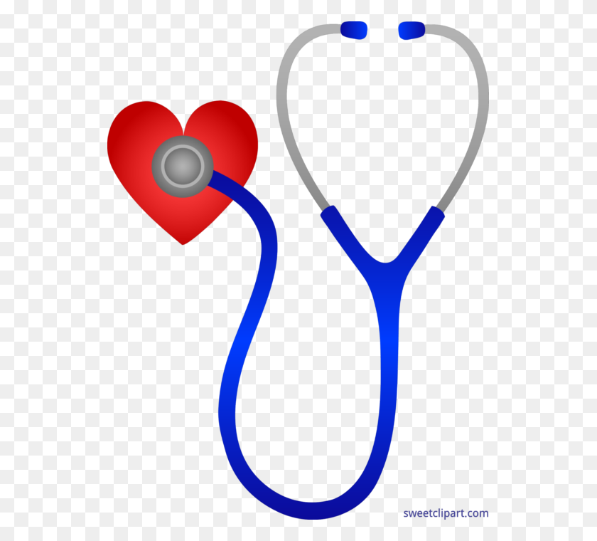 537x700 Doctors Stethoscope With Heart Clip Art - Doctor And Patient Clipart