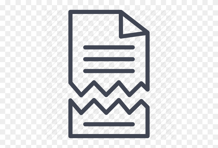 512x512 Document, Documents, File, Paper, Torn Icon - Torn Page PNG
