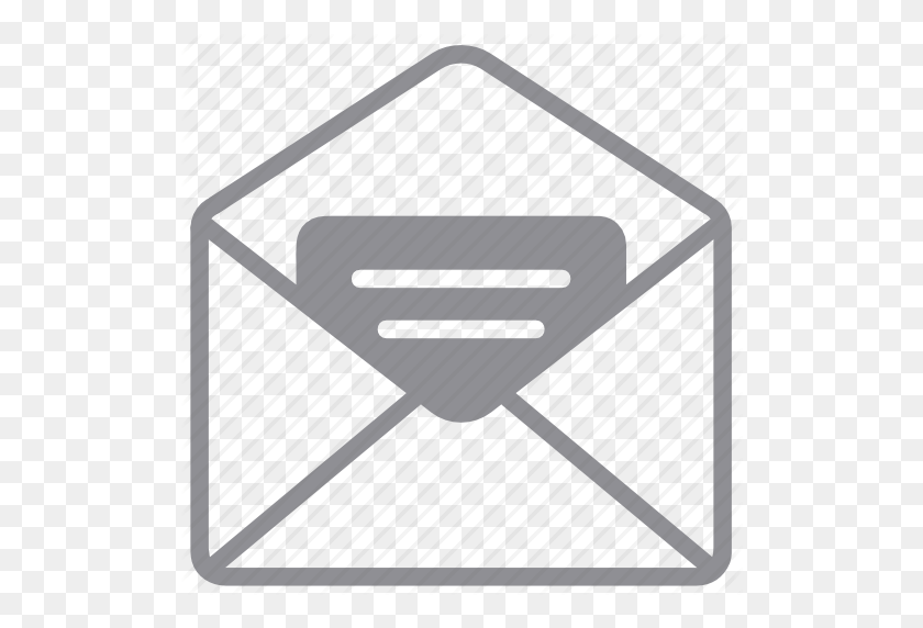 512x512 Document, Email, Envelope, Letter, Mail, Message, Open, Open Mail Icon - White Email Icon PNG