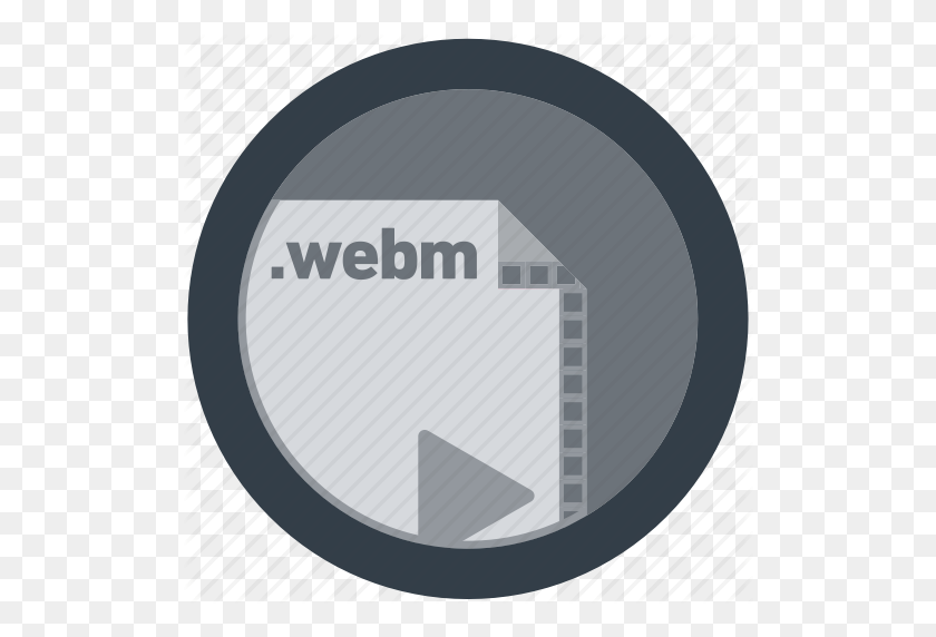 512x512 Documento, Extensión, Archivo, Formato, Redondo, Roundettes, Icono De Webm - Webm A Png