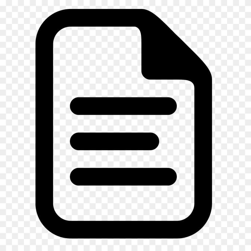 1600x1600 Document Icon - Document Icon PNG
