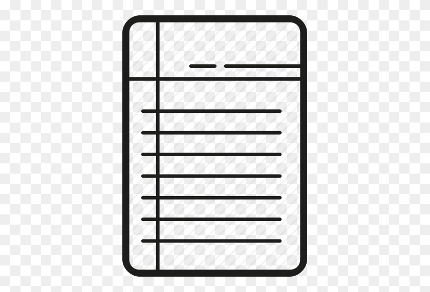 361x512 Document, Lined, Note, Paper Icon - Lined Paper PNG