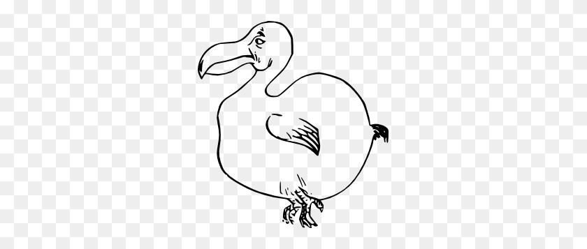 273x297 Dodo Bird Png, Clip Art For Web - Clipart Black And White Duck
