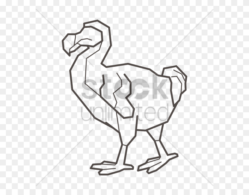 600x600 Dodo Clipart Black And White - Ostrich Clipart Black And White